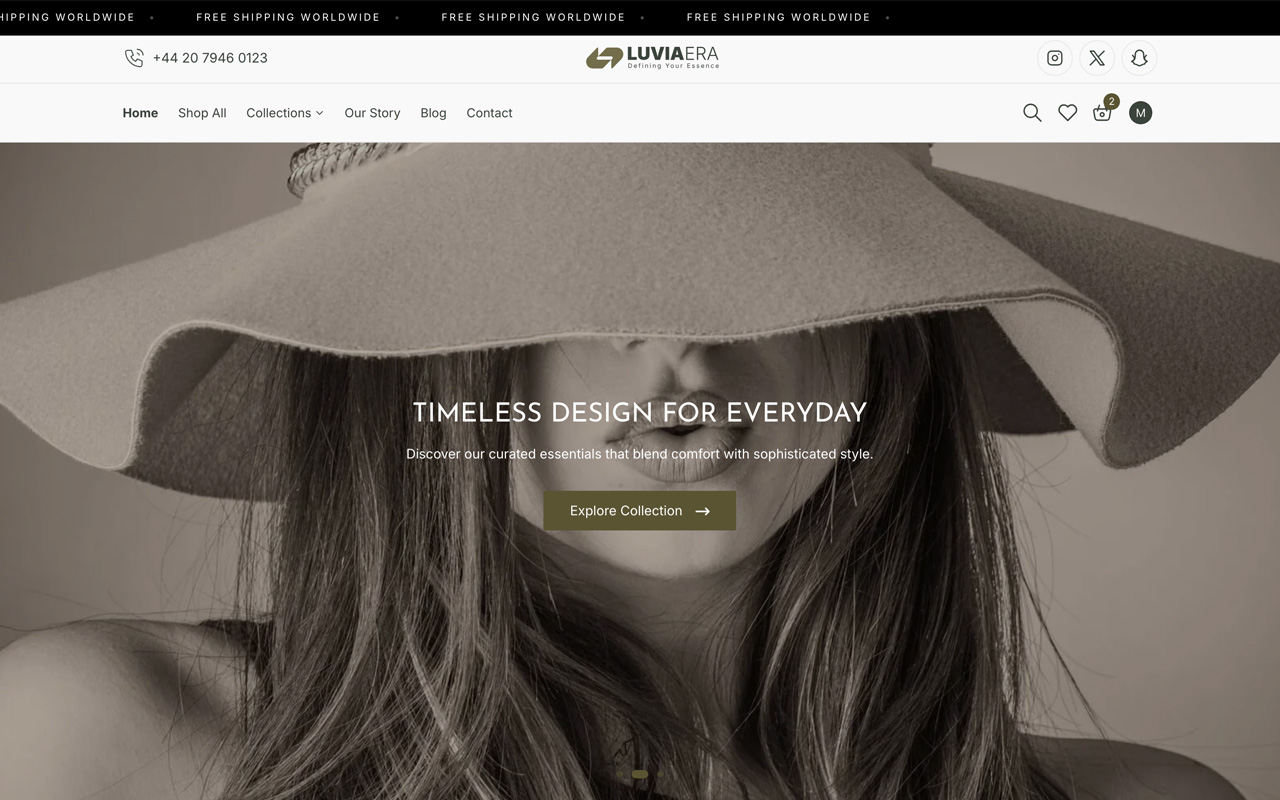 Luvia Era Custom Shopify Theme
