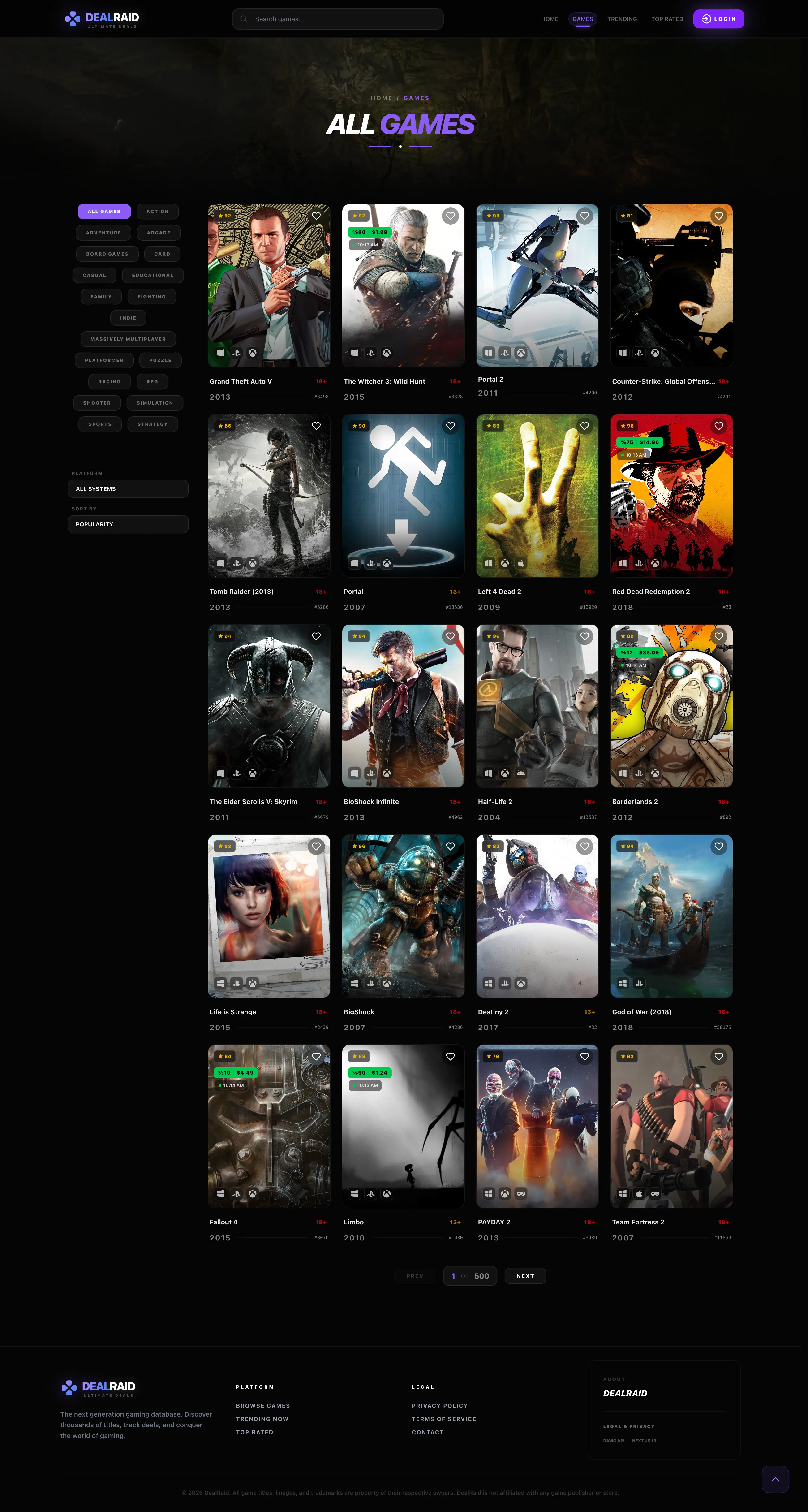 DealRaid - Game Price Tracker & Hub - View 2