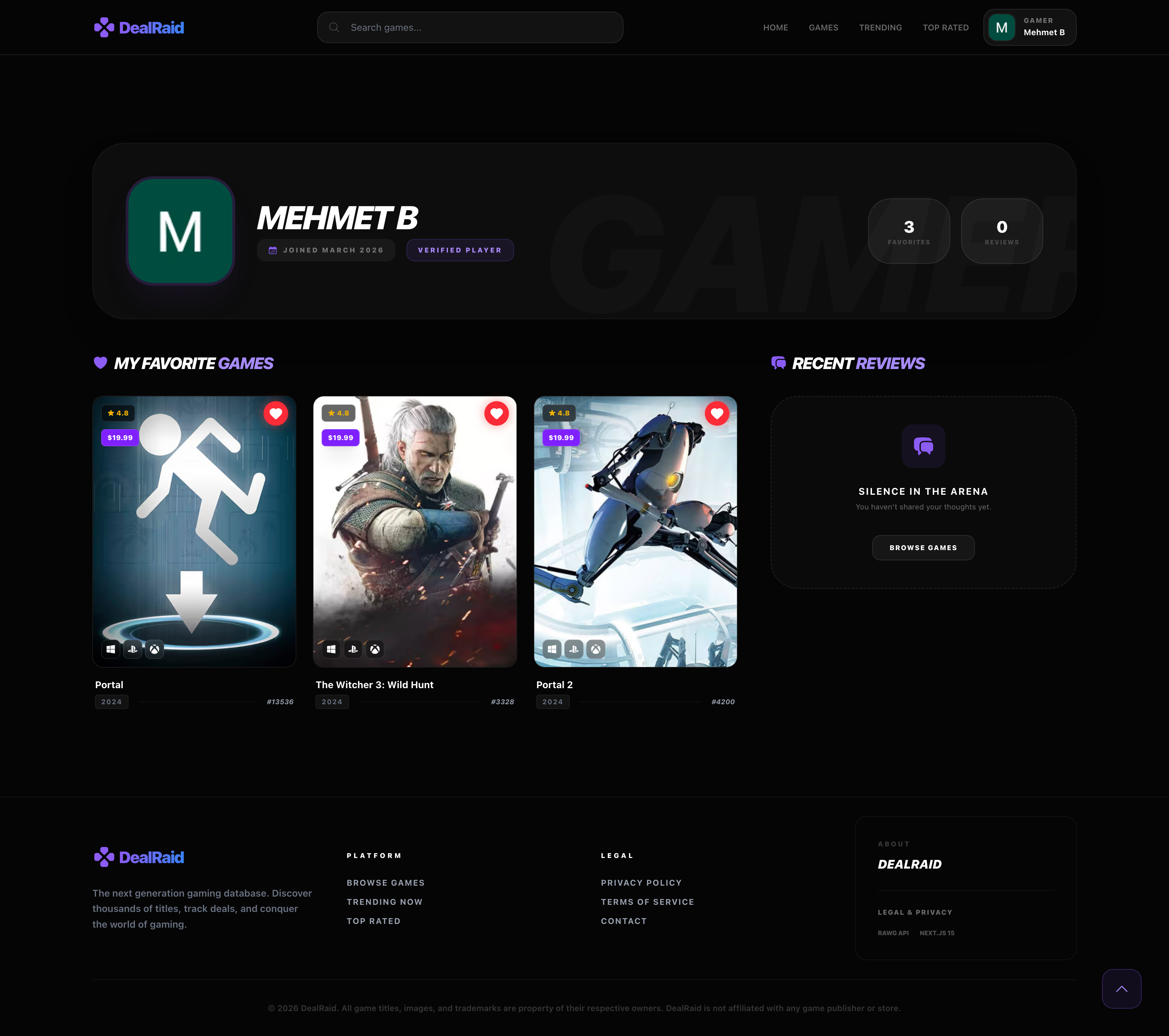 DealRaid - Game Price Tracker & Hub - View 3