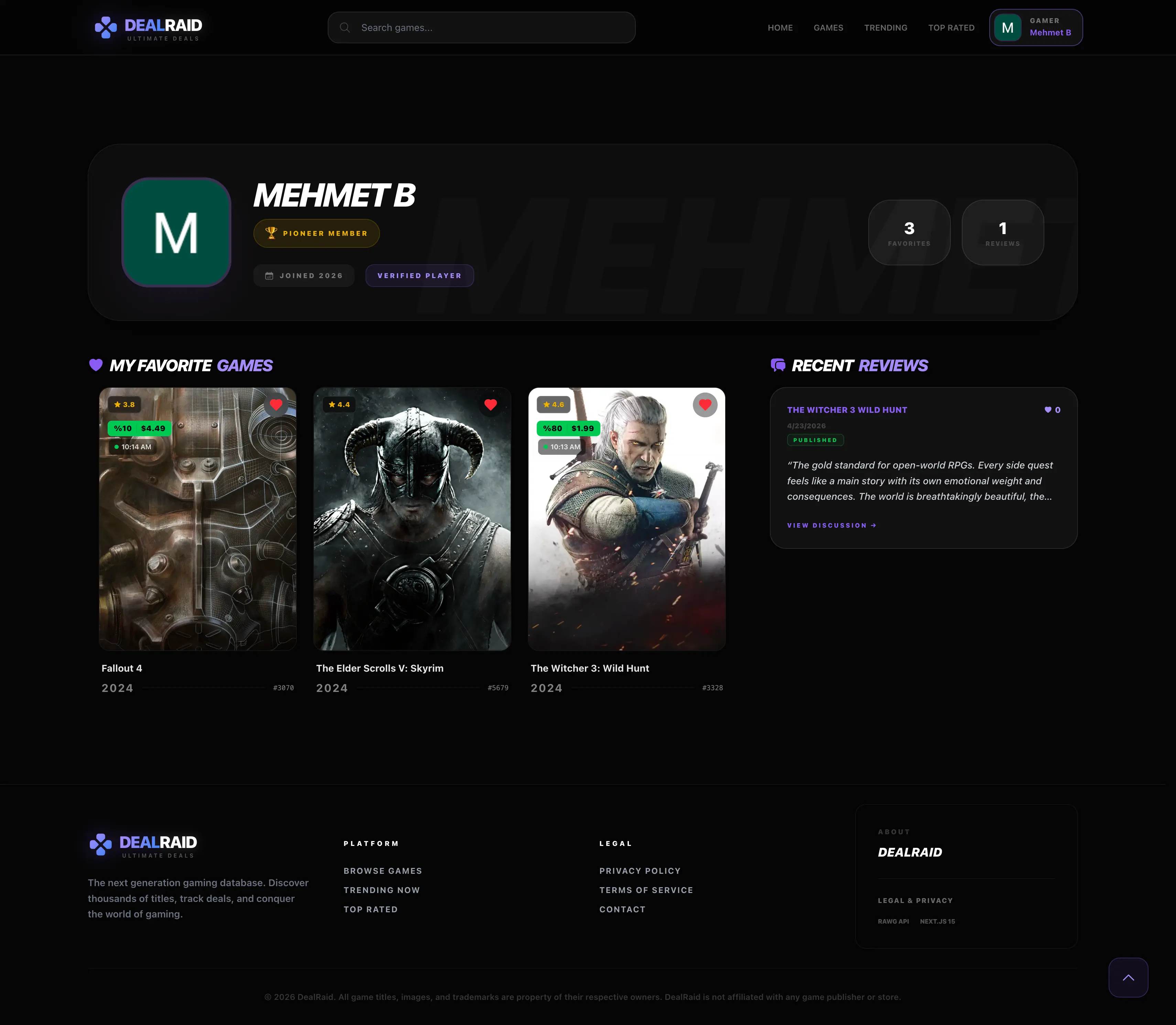 DealRaid - Game Price Tracker & Hub - View 4